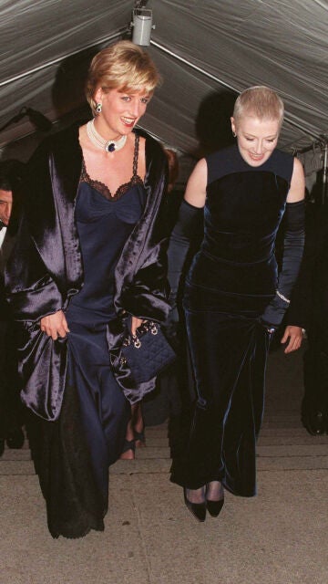 Lady Di en la Met Gala de 1996