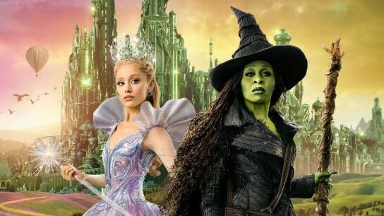 Ariana Grande y Cynthia Erivo como Gilda y Elphaba en Wicked: For Good