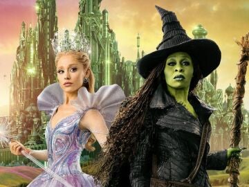 Ariana Grande y Cynthia Erivo como Gilda y Elphaba en Wicked: For Good