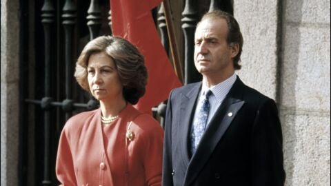 El rey Juan Carlos I y la reina Sofía en 1991