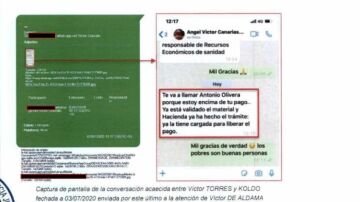 Captura de pantalla del informe de la UCO