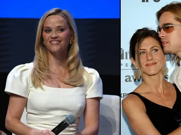 Reese Witherspoon, Jennifer Aniston y Brad Pitt Reese Witherspoon, Jennifer Aniston y Brad Pitt