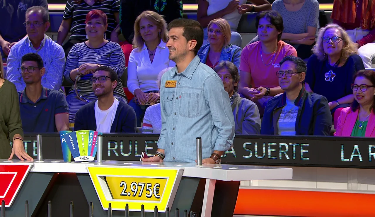 Sergio hace un gran programa en La ruleta de la suerte