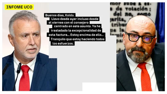 Ángel Víctor Torres y su conversación con Koldo García Ángel Víctor Torres y su conversación con Koldo García