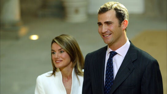 Felipe y Letizia en su pedida de mano