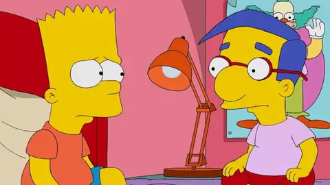 Bart Simpson y Milhouse Bart Simpson y Milhouse