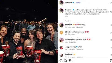 Tom con el elenco de The Running Man en la premiere de Londres Tom con el elenco de The Running Man en la premiere de Londres