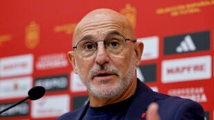 Luis de la Fuente, en rueda de prensa en Las Rozas