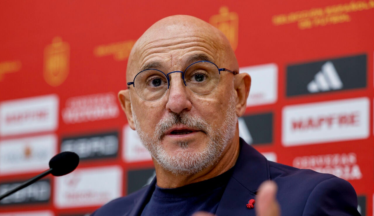 Luis de la Fuente, en rueda de prensa en Las Rozas