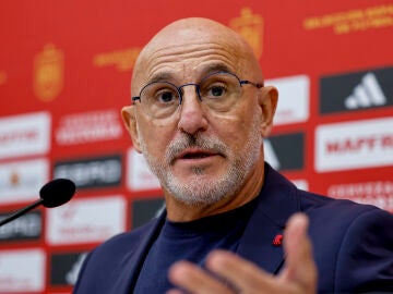 Luis de la Fuente, en rueda de prensa en Las Rozas