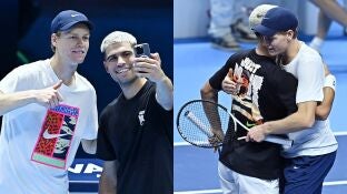 Carlos Alcaraz y Jannik Sinner, juntos en Tur&iacute;n antes de las Nitto ATP Finals