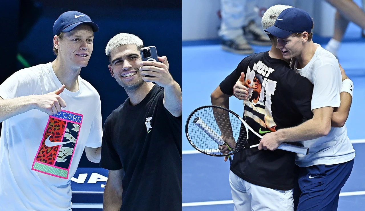 Carlos Alcaraz y Jannik Sinner, juntos en Turín antes de las Nitto ATP Finals