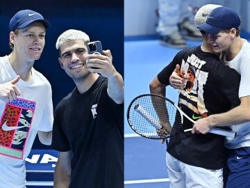 Carlos Alcaraz y Jannik Sinner, juntos en Turín antes de las Nitto ATP Finals