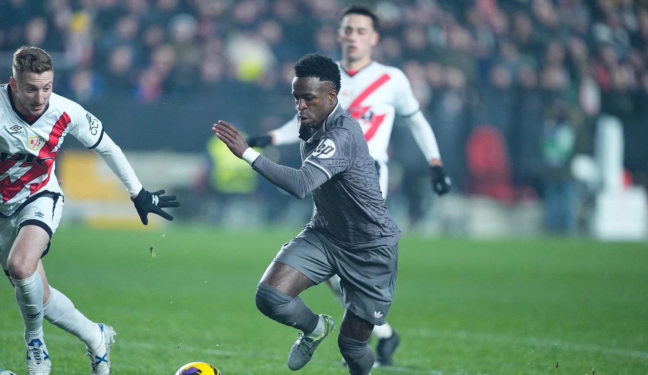 Vinicius Jr durante el Rayo-Real Madrid de la temporada pasada