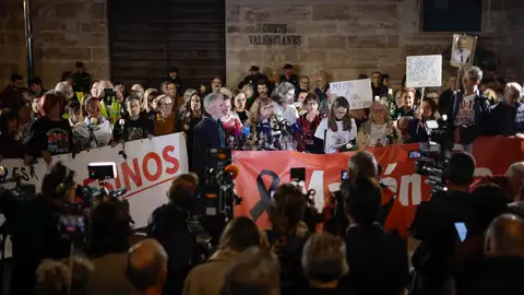 "Mazón a prisión": Cientos de personas se reúnen ante Les Corts para exigir su enjuiciamiento y que entregue el acta de diputado "Mazón a prisión": Cientos de personas se reúnen ante Les Corts para exigir su enjuiciamiento y que entregue el acta de diputado