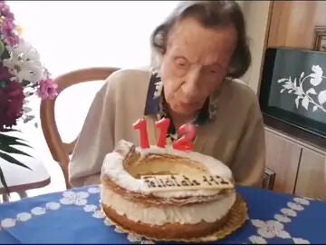Angelina Torres en su 112 cumpleaños