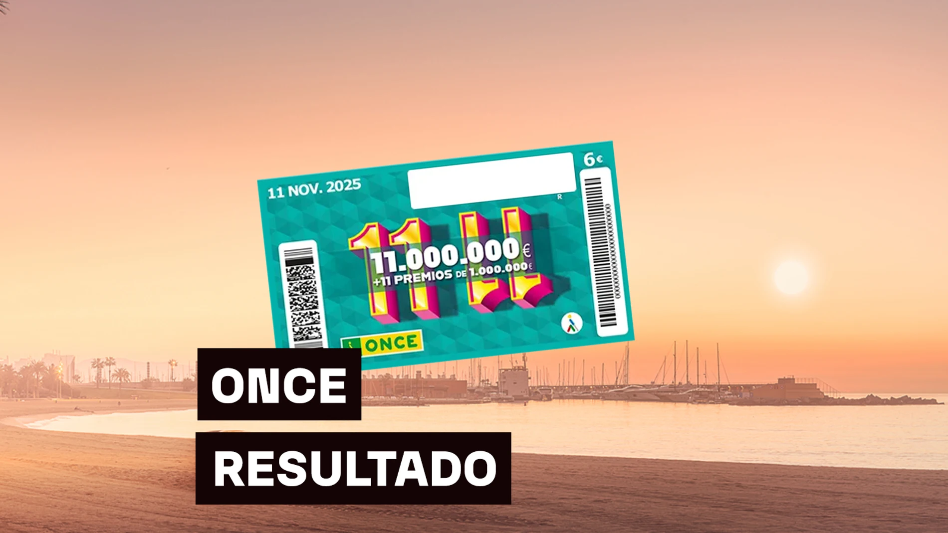 Comprobar décimo y resultado del sorteo extraordinario de lotería del 11 del 11 de la ONCE del lunes 11 de noviembre Comprobar décimo y resultado del sorteo extraordinario de lotería del 11 del 11 de la ONCE del lunes 11 de noviembre