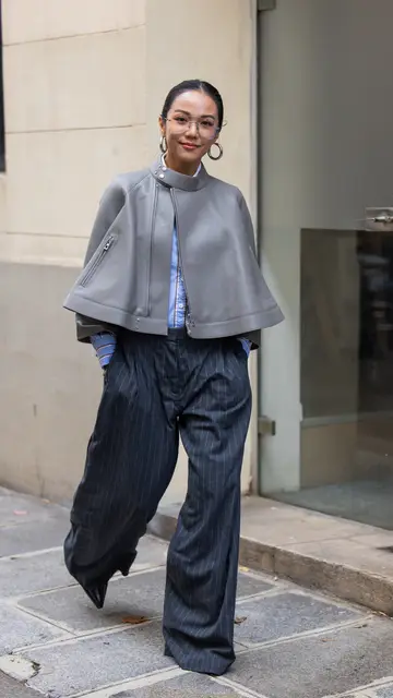 Look con poncho Look con poncho