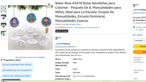 Manualidad adorno bolas de Navidad