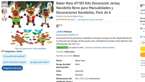 Manualidad adorno renos de Navidad Manualidad adorno renos de Navidad