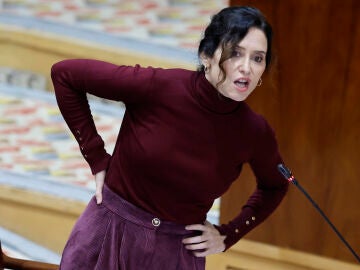 Isabel Díaz Ayuso en la Asamblea de Madrid
