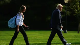 El presidente Donald Trump llega con su nieta Kai Trump a la Casa Blanca, el viernes 26 de septiembre de 2025, en Washington. El presidente Donald Trump llega con su nieta Kai Trump a la Casa Blanca, el viernes 26 de septiembre de 2025, en Washington.