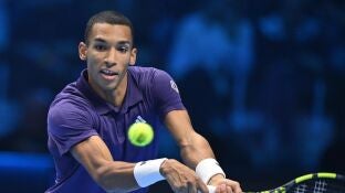 F&eacute;lix Auger-Aliassime en el partido ante Alexander Zverev