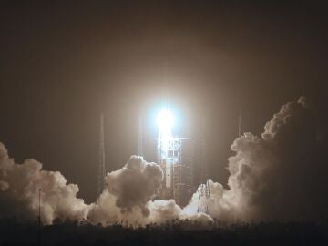 Momento del lanzamiento de un cargero espacial chino, en una imagen de archivo