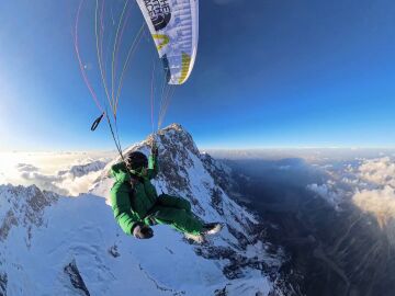 David Göttler, en su descenso del Nanga Parbat
