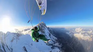 David Göttler, en su descenso del Nanga Parbat David Göttler, en su descenso del Nanga Parbat