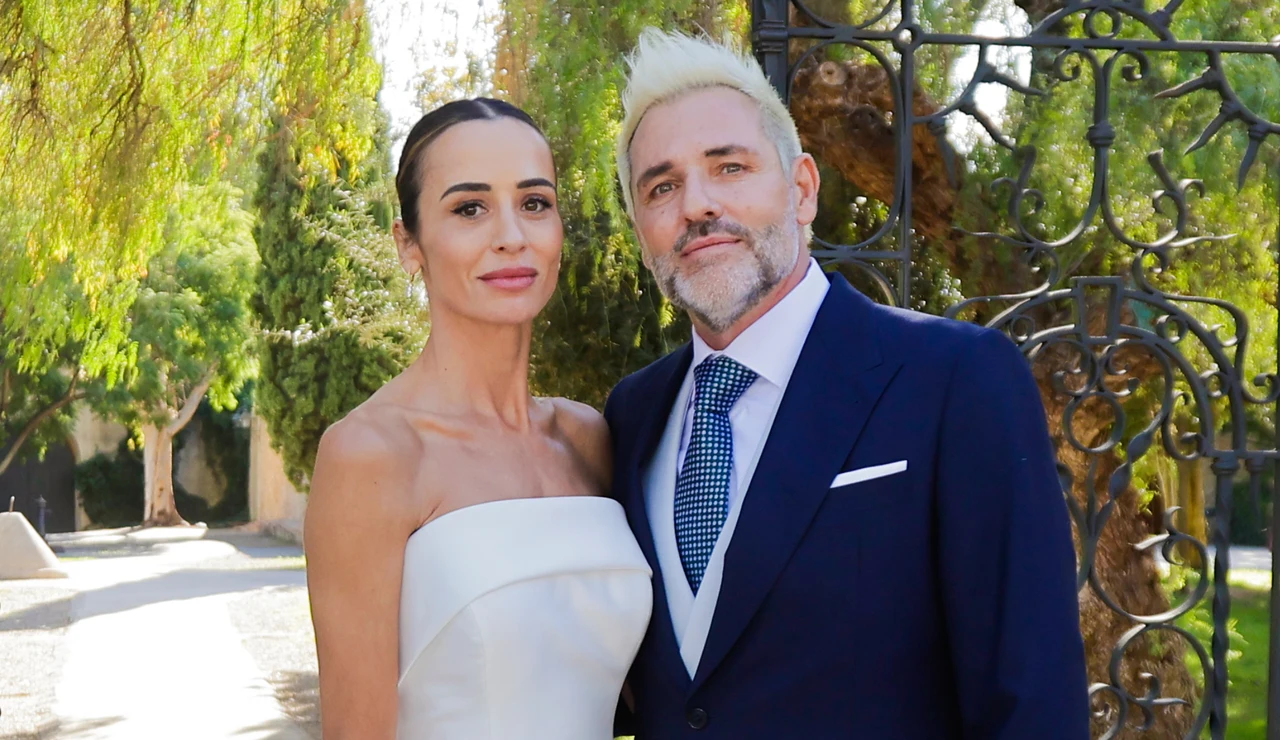 Noemí y Santi Cañizares en su boda