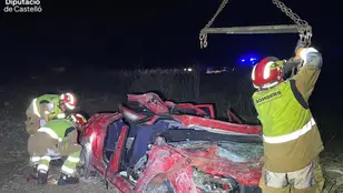 Imagen del coche tras el accidente