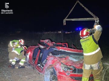 Imagen del coche tras el accidente