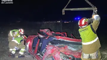 Imagen del coche tras el accidente Imagen del coche tras el accidente