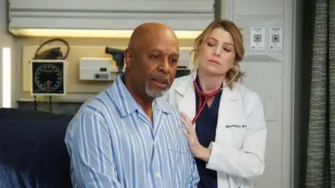 James Pickens Jr. y Ellen Pompeo en la temporada 10 de Anatomía de Grey James Pickens Jr. y Ellen Pompeo en la temporada 10 de Anatomía de Grey