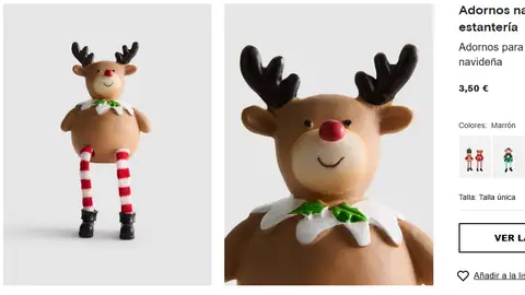 Adorno para estantería de reno Adorno para estantería de reno