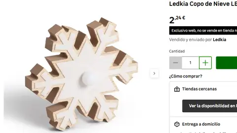 Copo de nieve con LED Copo de nieve con LED