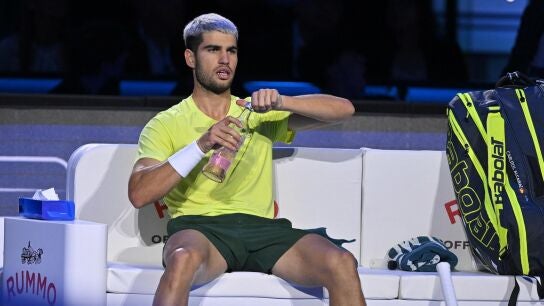 Carlos Alcaraz en la final de las ATP Finals