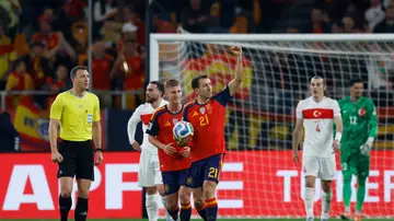 Mikel Oyarzabal celebra su gol ante Turquía Mikel Oyarzabal celebra su gol ante Turquía