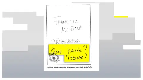"Francisca Muñoz: ¿Qué hacía, trabajo?" "Francisca Muñoz: ¿Qué hacía, trabajo?"