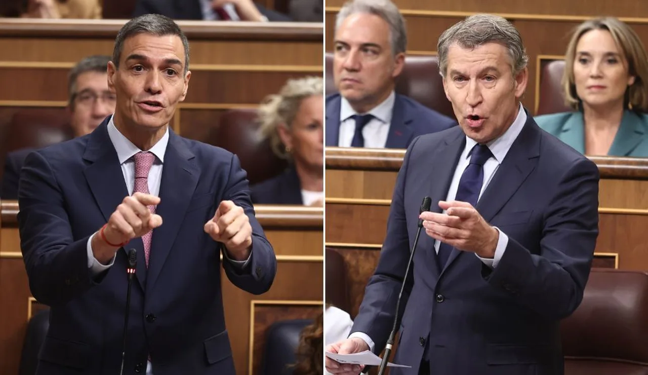 Rifirrafe entre Sánchez y Feijóo en el Congreso