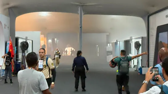 Efectivos evacuando la zona Efectivos evacuando la zona