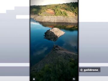 La bajada del nivel del embalse de Belesar hace que pueda verse este conjunto hist&oacute;rico