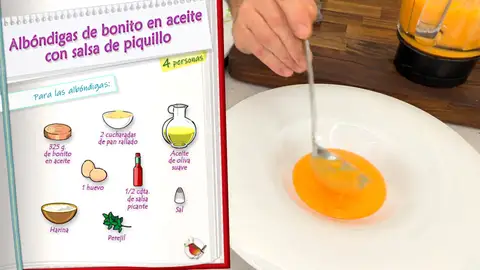 Ingredientes para las albóndigas Ingredientes para las albóndigas