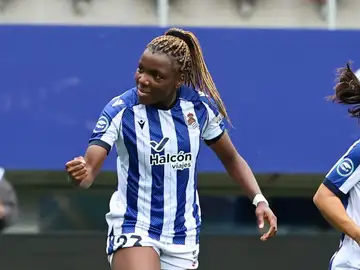 Edna Imade durante un partido con la Real Sociedad Edna Imade durante un partido con la Real Sociedad