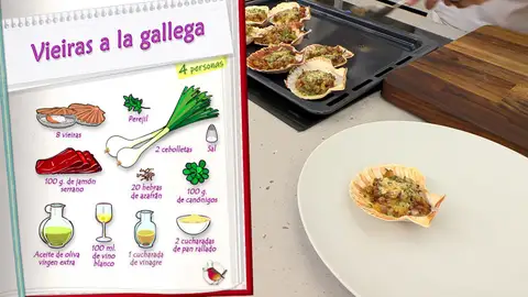 Ingredientes Vieiras a la gallega Ingredientes Vieiras a la gallega