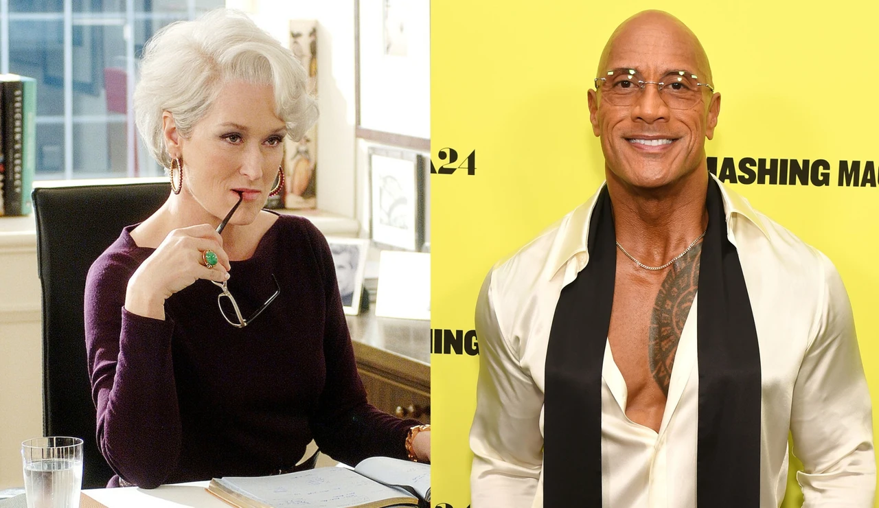Meryl Streep en El Diablo viste de Prada y Dwayne Johnson