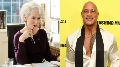 Meryl Streep en El Diablo viste de Prada y Dwayne Johnson Meryl Streep en El Diablo viste de Prada y Dwayne Johnson