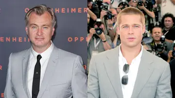 Christopher Nolan y Brad Pitt Christopher Nolan y Brad Pitt