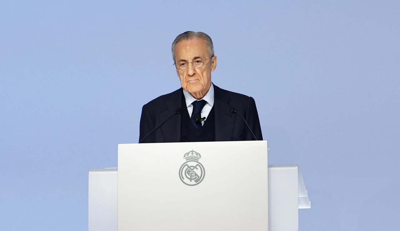 Florentino Pérez en la Asamblea de Socios del Real Madrid